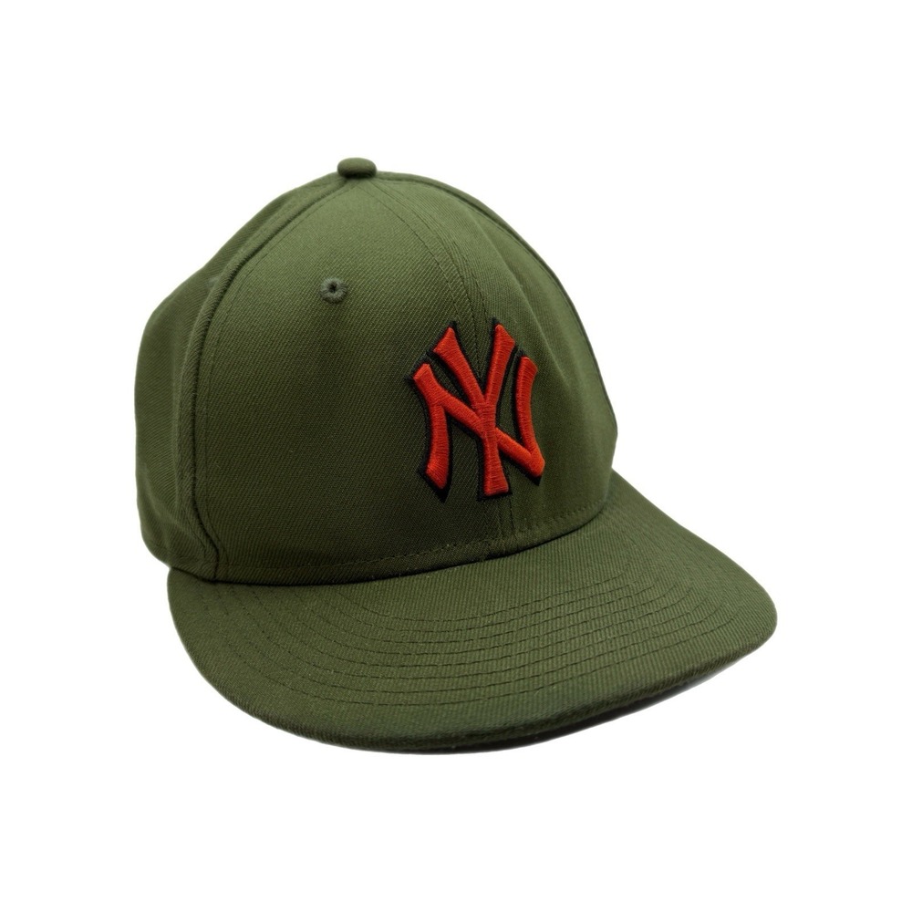 New Era 59Fifty Cap New York Yankees Rustic Fall Hat MLB Olive Mens Sz 7 5/8